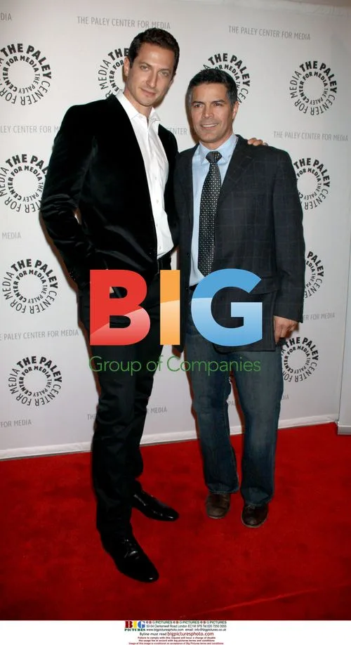 Esai Morales and Sasha Roiz at Caprica screening