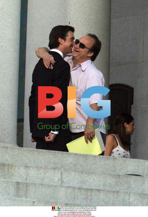 James Belushi and Jerry O'Connell on City Hall Steps