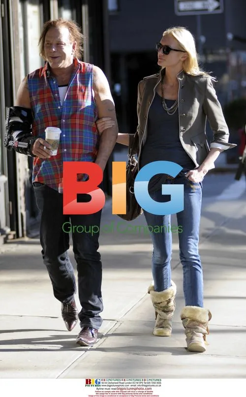 Mickey Rourke and Girlfriend in NYC