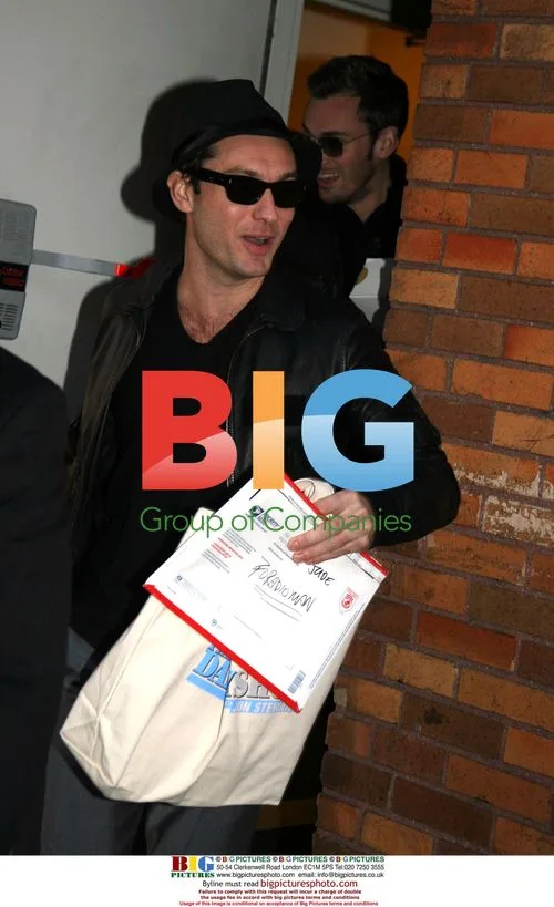 Actor Jude Law Leaving TV Studio