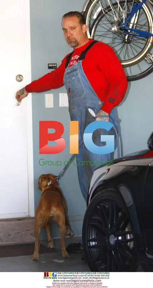 Jesse James with Pitbull in Sunset Beach