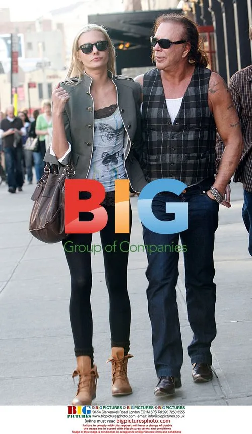 Mickey Rourke and Girlfriend in NYC