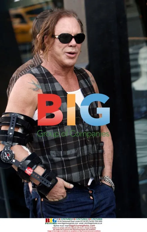 Mickey Rourke and girlfriend in NYC