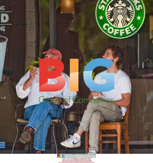 Shia LaBeouf Having Coffee in Bel Air