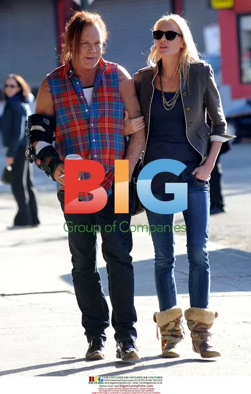 Mickey Rourke and Elena Kuletskaya in NYC