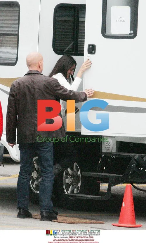 Bruce Willis and Emma Heming on Film Set in Toronto