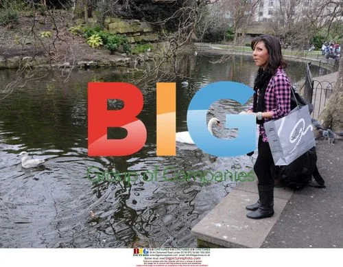 Roxanne Pallett Shops and Feeds Swans in Dublin