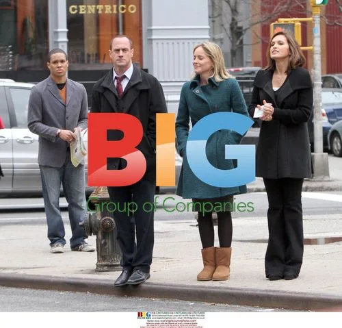 Christopher Meloni, Mariska Hargitay and Sharon Stone on SVU Set