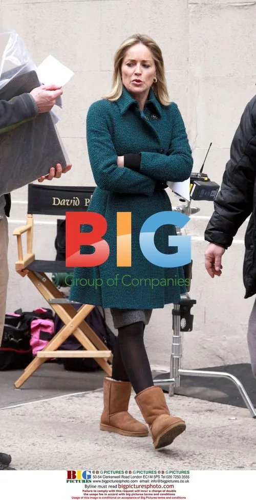 Christopher Meloni, Mariska Hargitay, Sharon Stone on 'Law & Order: SVU' set