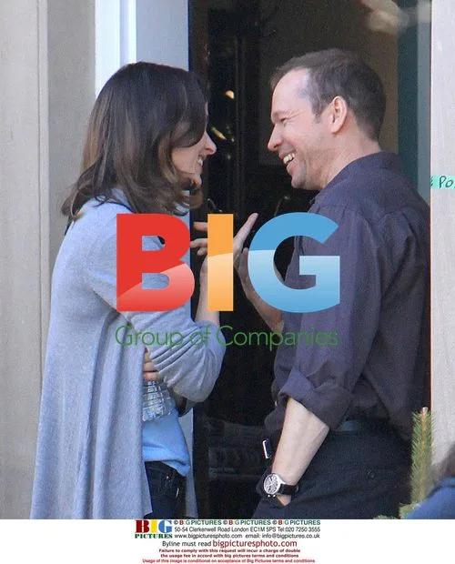 Donnie Wahlberg and Bridget Moynahan on "Reagan's Law" Set