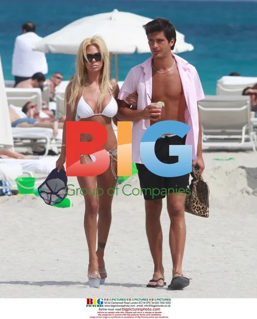 Shauna Sands and Boyfriend in Miami Beach