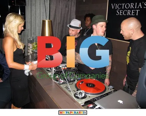 Paris Hilton and Madden Brothers at Victoria's Secret Party