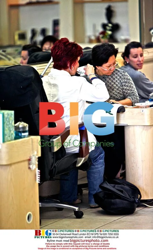 Sharon Osbourne Gets Nails Done at Britney's Salon