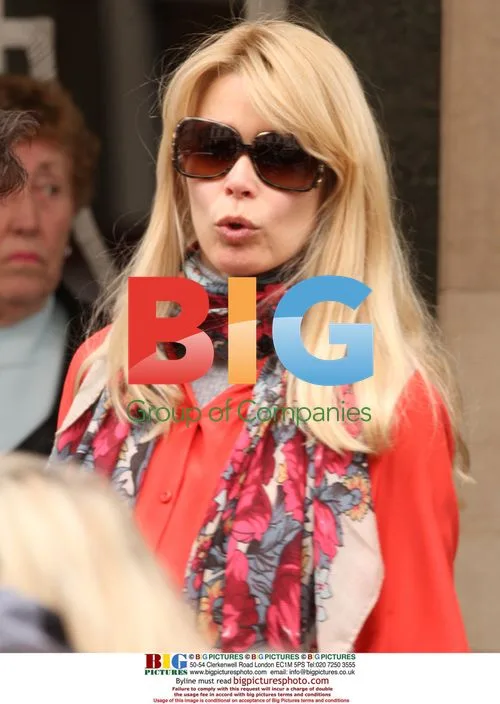 Claudia Schiffer Leaving Hotel in London