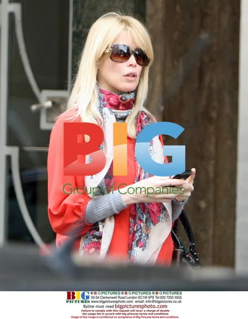 Claudia Schiffer Leaving London Hotel