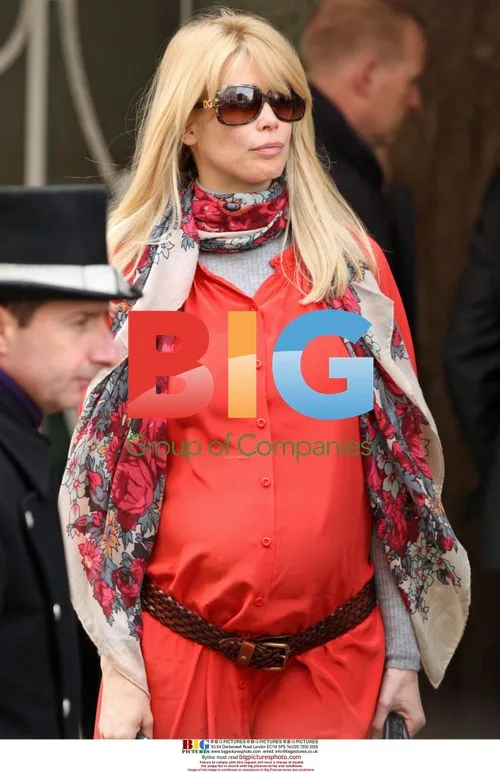 Claudia Schiffer Leaving London Hotel
