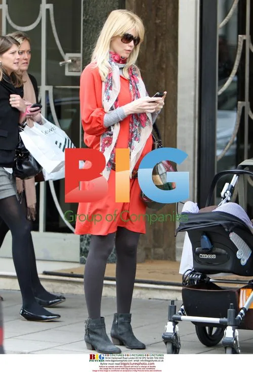 Claudia Schiffer Leaving London Hotel