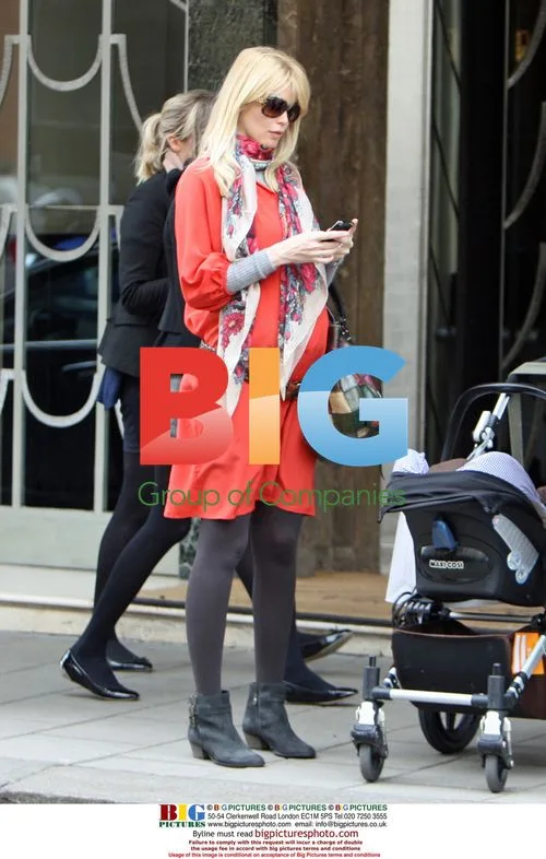 Claudia Schiffer Leaving London Hotel