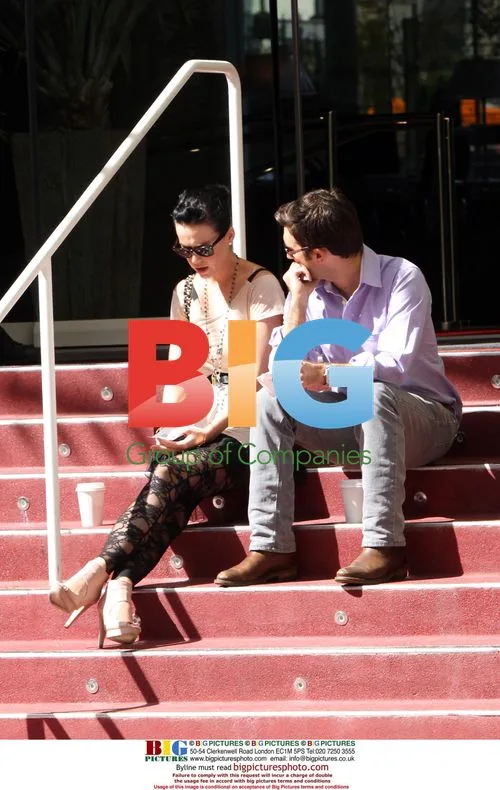 Katy Perry Talks to Mystery Man