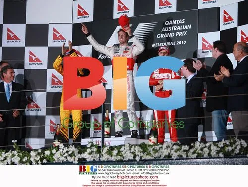 Jenson Button, Robert Kubica and Felipe Massa Podium
