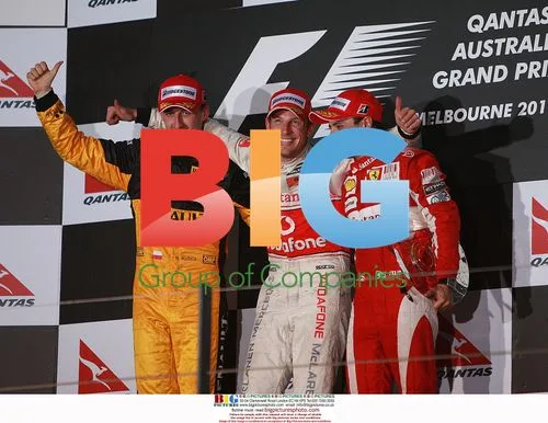 Jenson Button, Robert Kubica and Felipe Massa at Australian GP