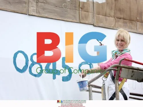 Joanna Lumley Paints Billboard for Thames Reach