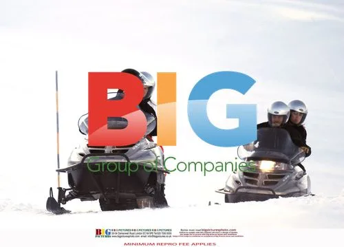 Prince William and Kate Middleton on Snowmobile