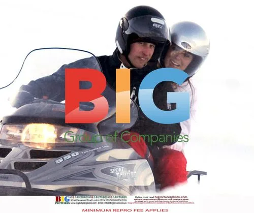 Prince William and Kate on Snowmobiles
