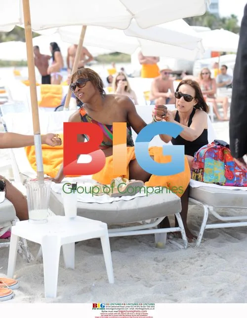 Serena Williams Hits Miami Beach