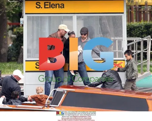 Brad Pitt with Kids in Venice