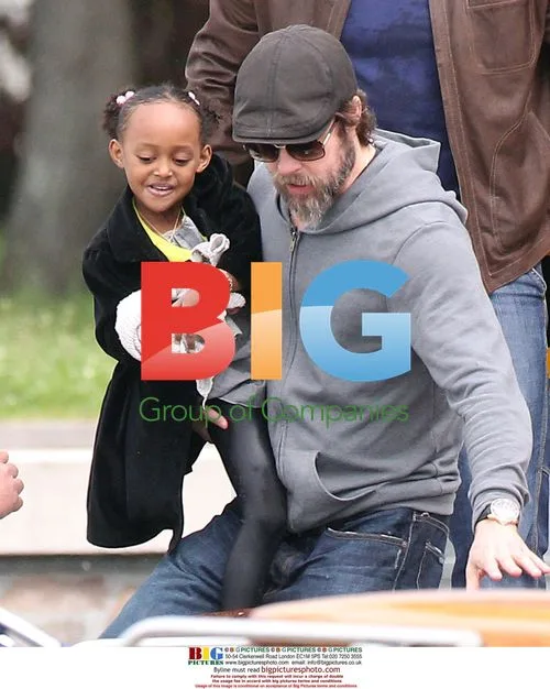 Brad Pitt and Kids in Venice