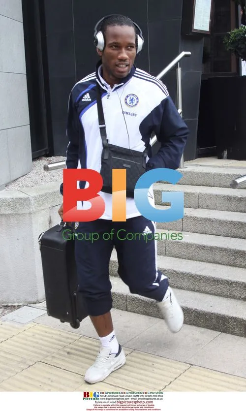 Chelsea players arrive at Anfield