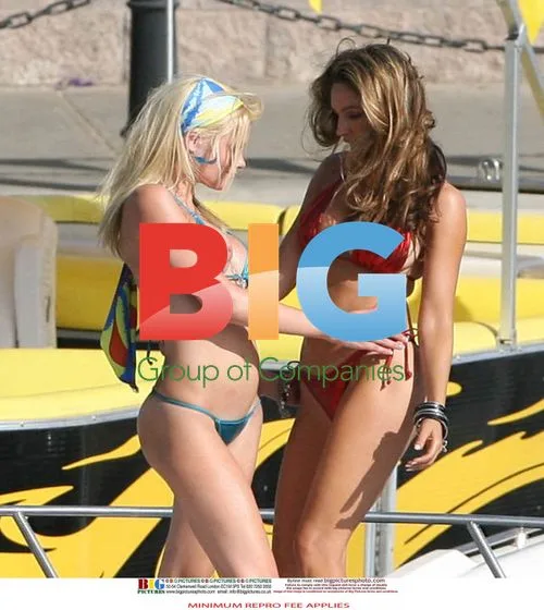 Kelly Brook and Riley Steele on 'Pirhana 3-D' Set