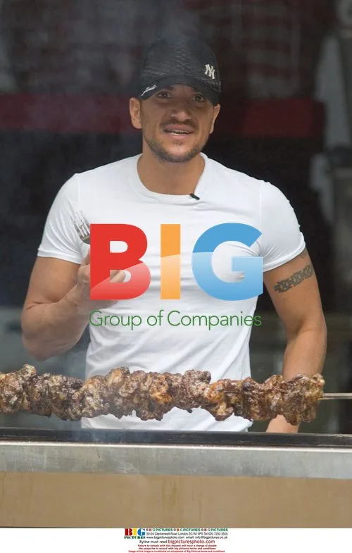 Peter Andre Hosts Garage BBQ