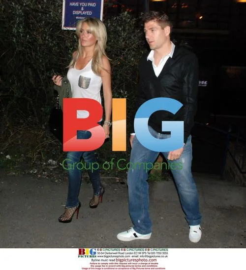 Steven Garrard and Alex Curran at Southport Restaurant