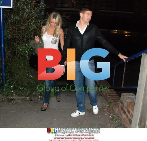 Steven Garrard and Alex Curran at Southport Restaurant