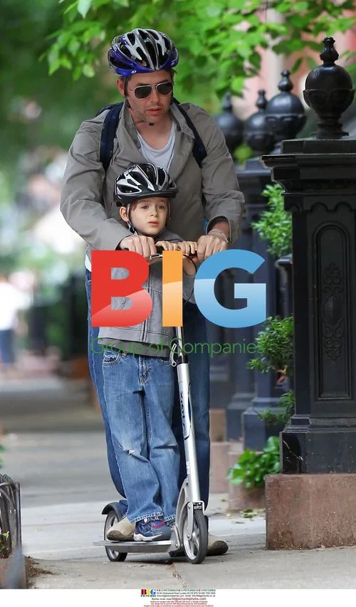 Matthew Broderick and Son on Scooter