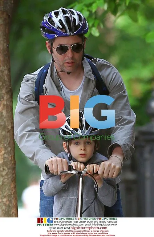 Matthew Broderick with son on scooter