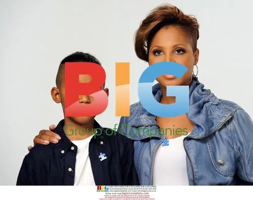 Toni Braxton and son Diezel on set
