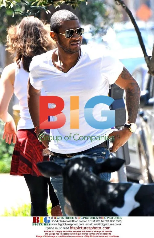 Singer Usher Lunches in LA