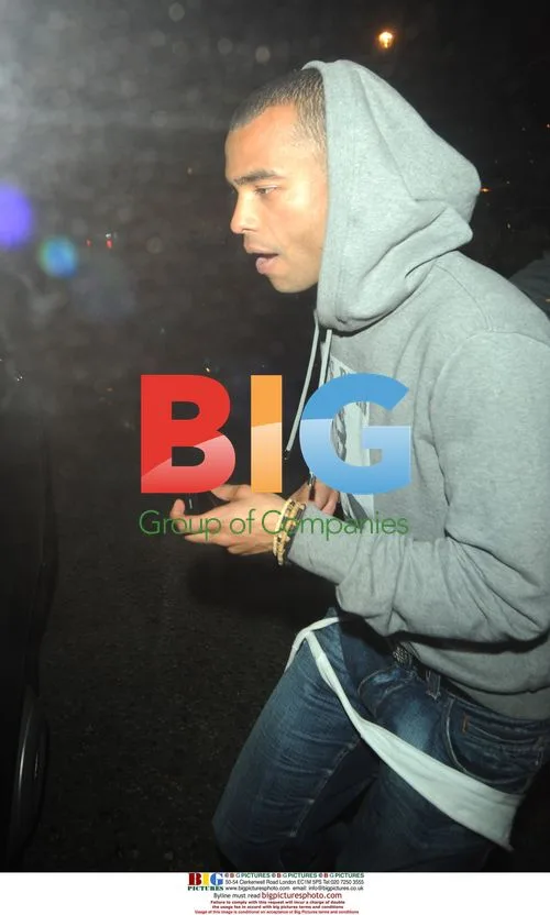 Ashley Cole leaves Whisky Mist nightclub