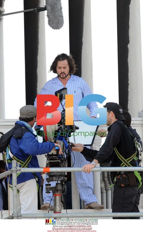Johnny Depp filming 'The Tourist' in Venice