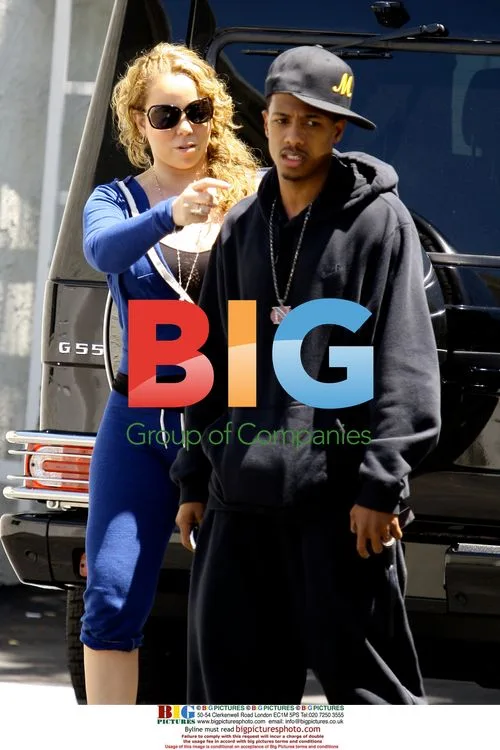 Mariah Carey and Nick Cannon at Recording Studio