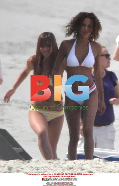 Myleene Klass and Noemie Lenoir at M&S Shoot