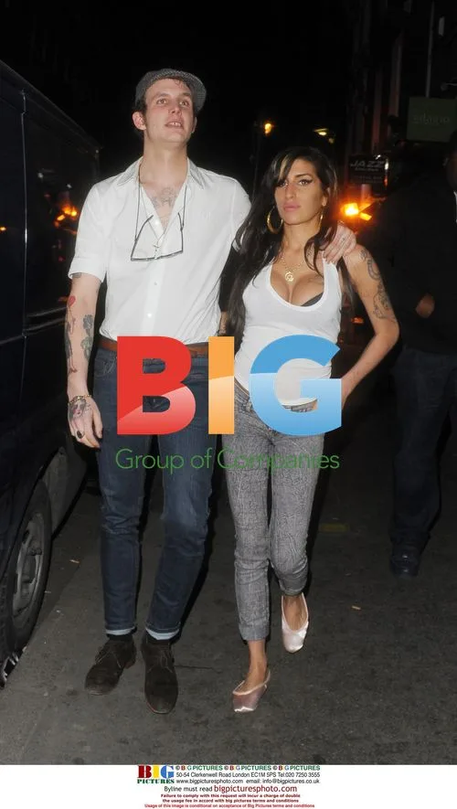 Amy Winehouse and Blake Fielder-Civil Leaving Jazz After Dark