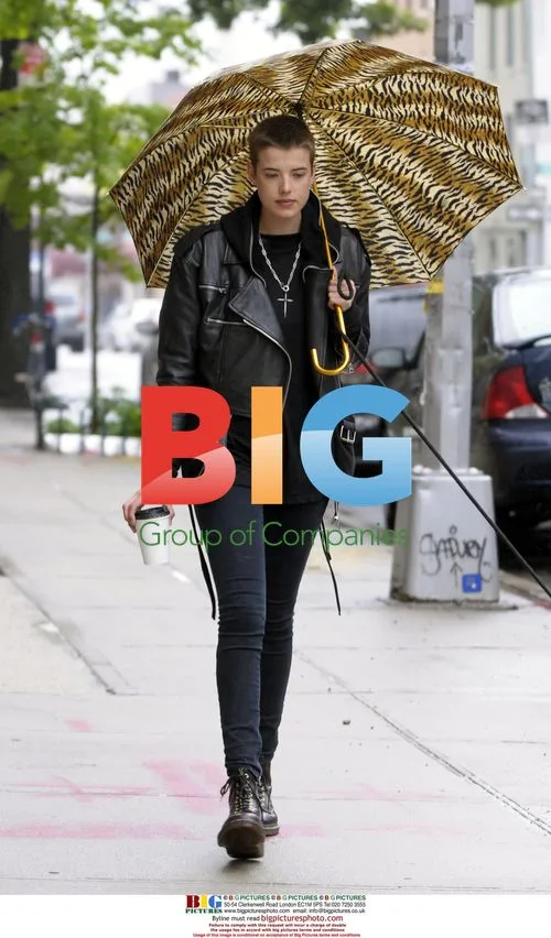 Agyness Deyn shopping with dog in New York