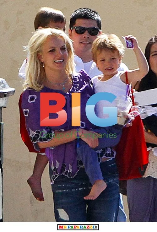 Britney Spears with Sons at Karate Class