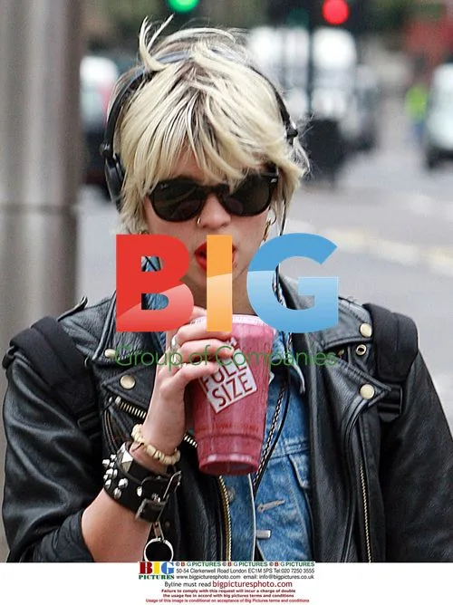 Pixie Geldof Drinking Smoothie