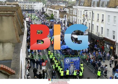 Chelsea Manager and Players Parade Premier League and FA Cup