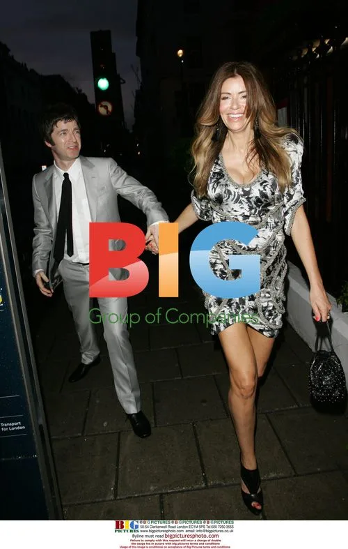 Noel Gallagher and Sarah McDonald Leaving Hotel